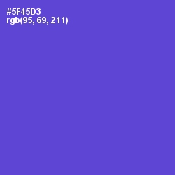 #5F45D3 - Fuchsia Blue Color Image