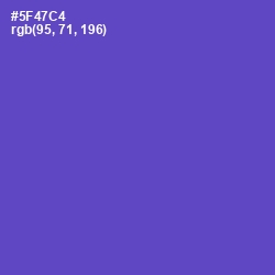 #5F47C4 - Fuchsia Blue Color Image