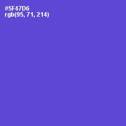 #5F47D6 - Fuchsia Blue Color Image