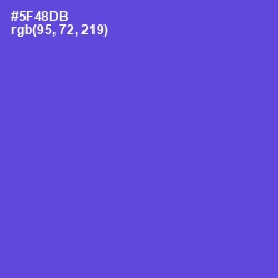 #5F48DB - Fuchsia Blue Color Image