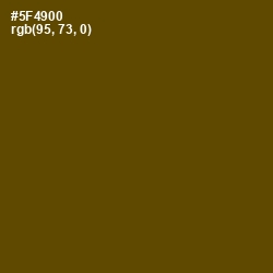 #5F4900 - Bronze Olive Color Image