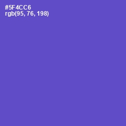 #5F4CC6 - Fuchsia Blue Color Image