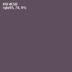 #5F4E5B - Don Juan Color Image