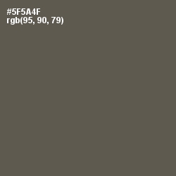 #5F5A4F - Fuscous Gray Color Image