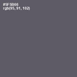 #5F5B66 - Mid Gray Color Image