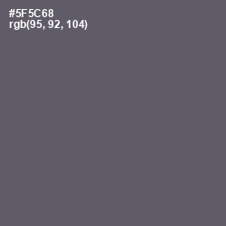 #5F5C68 - Mid Gray Color Image
