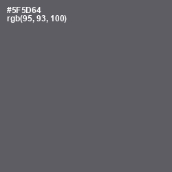 #5F5D64 - Mid Gray Color Image