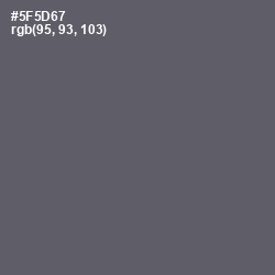 #5F5D67 - Mid Gray Color Image