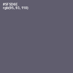 #5F5D6E - Mid Gray Color Image