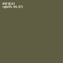 #5F5E43 - Fuscous Gray Color Image