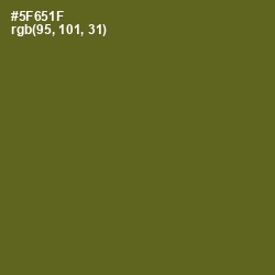 #5F651F - Green Leaf Color Image