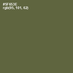 #5F653E - Chalet Green Color Image