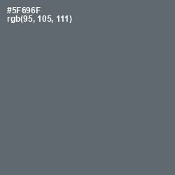 #5F696F - Shuttle Gray Color Image