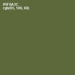 #5F6A3C - Chalet Green Color Image