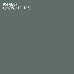 #5F6E67 - Shuttle Gray Color Image