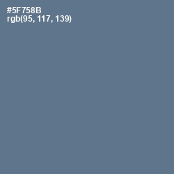 #5F758B - Waikawa Gray Color Image