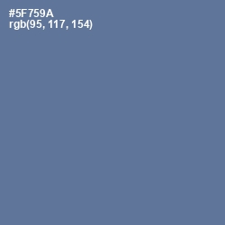 #5F759A - Kashmir Blue Color Image