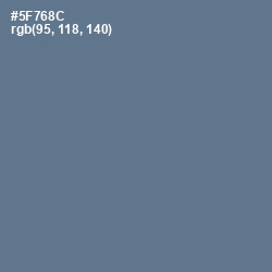 #5F768C - Waikawa Gray Color Image