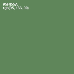 #5F855A - Hippie Green Color Image