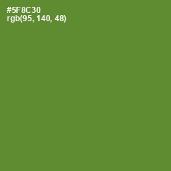 #5F8C30 - Olive Drab Color Image