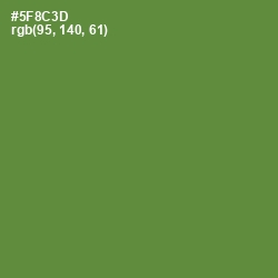 #5F8C3D - Olive Drab Color Image