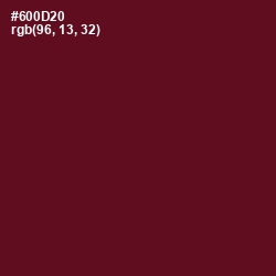 #600D20 - Black Rose Color Image