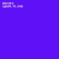 #6010F6 - Purple Heart Color Image