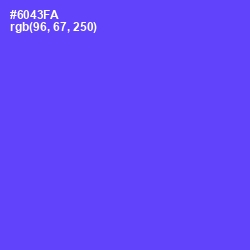 #6043FA - Royal Blue Color Image