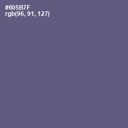 #605B7F - Smoky Color Image