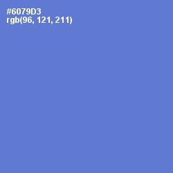 #6079D3 - Moody Blue Color Image