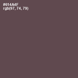 #614A4F - Eggplant Color Image
