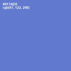 #617AD0 - Moody Blue Color Image