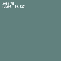 #61817E - Viridian Green Color Image