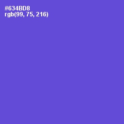 #634BD8 - Fuchsia Blue Color Image