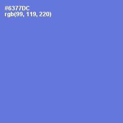 #6377DC - Moody Blue Color Image