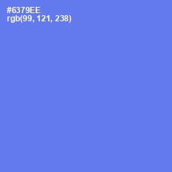 #6379EE - Moody Blue Color Image