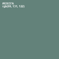 #63837A - Viridian Green Color Image