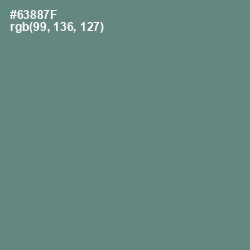#63887F - Viridian Green Color Image