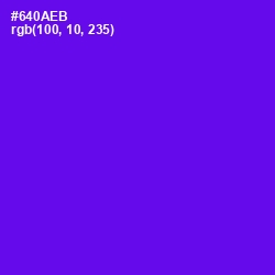 #640AEB - Purple Heart Color Image