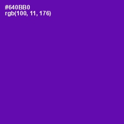 #640BB0 - Purple Color Image