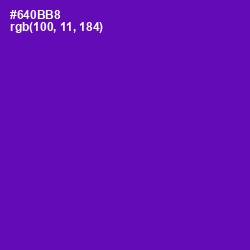 #640BB8 - Purple Color Image