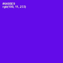 #640BE9 - Purple Heart Color Image