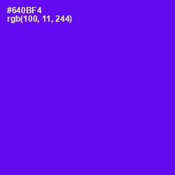 #640BF4 - Purple Heart Color Image