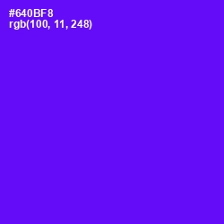 #640BF8 - Purple Heart Color Image