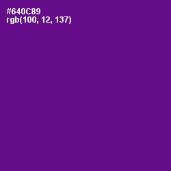 #640C89 - Purple Color Image