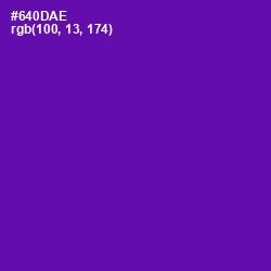 #640DAE - Purple Color Image