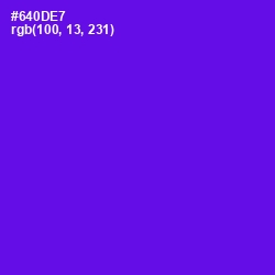 #640DE7 - Purple Heart Color Image