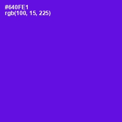 #640FE1 - Purple Heart Color Image