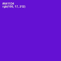 #6411D4 - Purple Heart Color Image