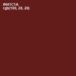 #641C1A - Cherrywood Color Image